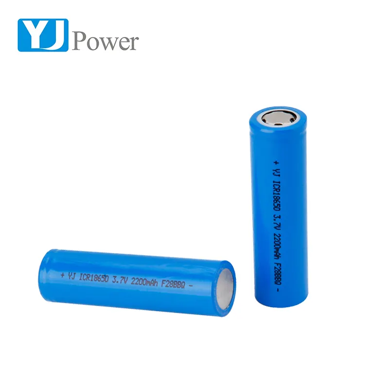 Batteria agli ioni di litio ad alta potenza 3.7v 18650 Sanyo Ur18650 personalizzata 500 volte ai polimeri di litio 2200mah YJ