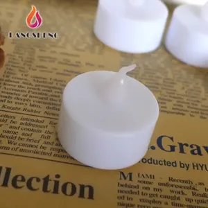 Mini vela de plástico decorativa para casamento, vela à bateria operada sem chama led