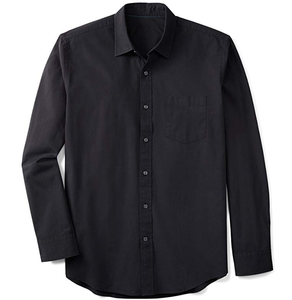 Di alta qualità personalizzato 100% cotone il proprio Logo nero manica lunga camicia ufficiale personalizzata per gli uomini ragazzo maschio gentiluomo - Product Image 4