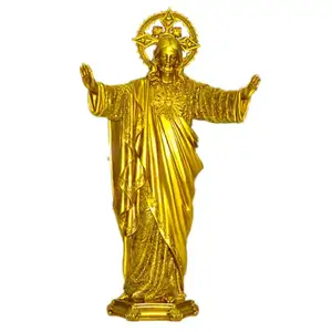 Оптовая продажа полирезиновых религиозных христианских статуй Иисуса для продажи