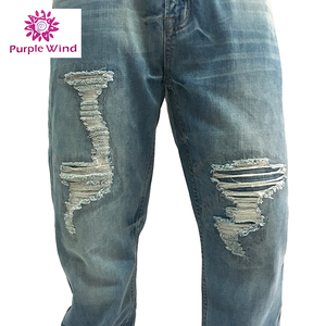 Barato al por mayor de alta calidad nuevo patrón Scratch jeans pantalones hombres - Product Image 4