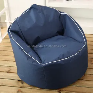 Современное уличное кресло, круглый мешок для мебели, кресло с откидывающейся спинкой, синее Кресло-мешок
