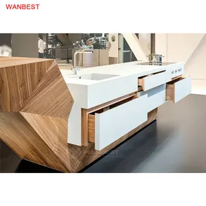 Batu buatan bahan terbaik kualitas tinggi desain Modern meja dapur marmer