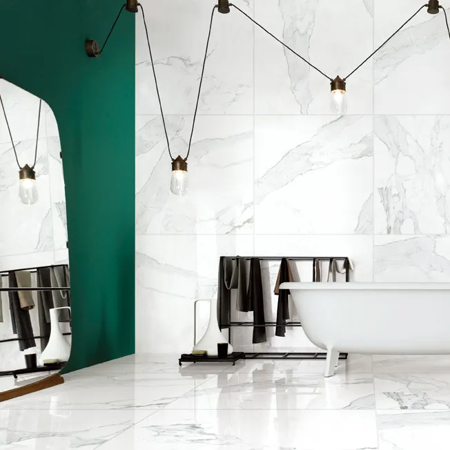 Floor Tile Glazed Porcelain Tile white marble texture 3D effect tiles 600X1200mm with cheap price