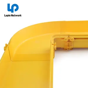 ningbo lepin customize it network room size 600mm pvc abs cable tray yellow plastic network ftth fiber optic tray price list