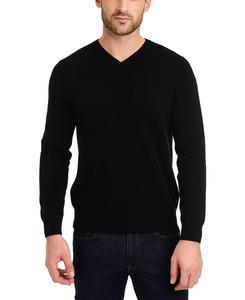 Maglione Pullover da <span class=keywords><strong>Uomo</strong></span> in Cashmere 100% con <span class=keywords><strong>Scollo</strong></span> a <span class=keywords><strong>V</strong></span>, Tinta Unita, Super Morbido - Product Image 5