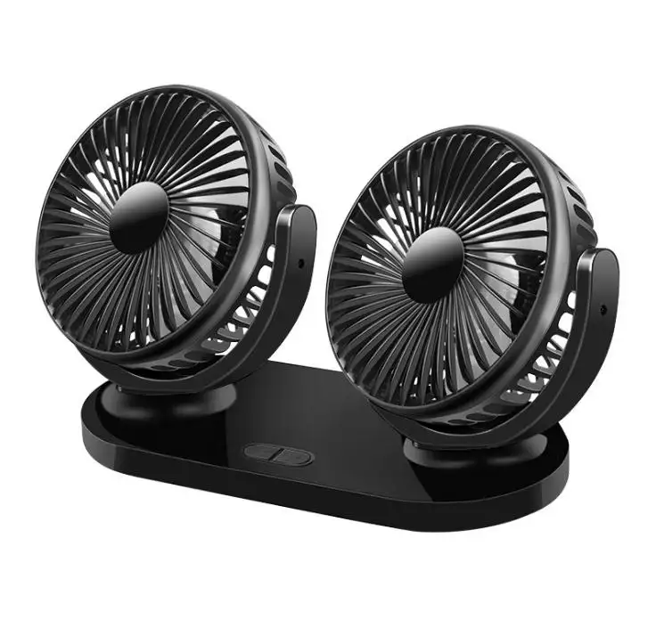 Latest 2019 360 All-Round Air Cooling Double Head Dual Interior Car Cooler Fan 12V