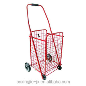 Panier <span class=keywords><strong>de</strong></span> supermarché pliable <span class=keywords><strong>de</strong></span> petit Volume, panier <span class=keywords><strong>de</strong></span> courses en métal pratique avec roues - Product Image 6