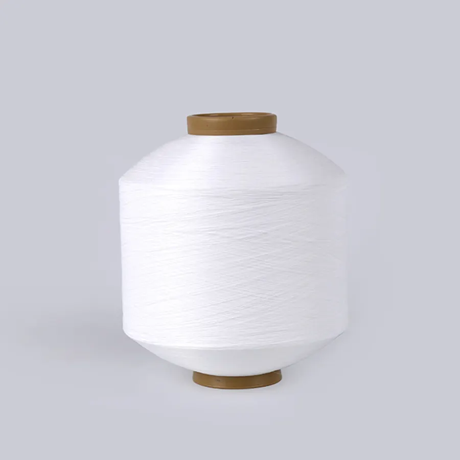 Recycled 50denier 50D/150TPM DTY SD semi dull RW WHITE polyester CATION yarn twisting weaving yarns for fabric