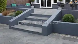 SHIHUI Chinese Blue Limestone Cheap Pavers Stepping Kerb Curb Stones For Paving The Garden Yard Cobblestones