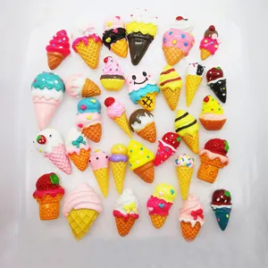 Free Shipping Diy Ice Cream Handmade Cell Phone Decorations Resin Embellishments Lucky Bag Cute Cabochons