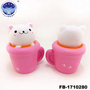 2018 flybear squishies slow Rising Jumbo kawaii taza gato perfumado suave squeeze stress relief juguetes para niños y adultos - Product Image 1