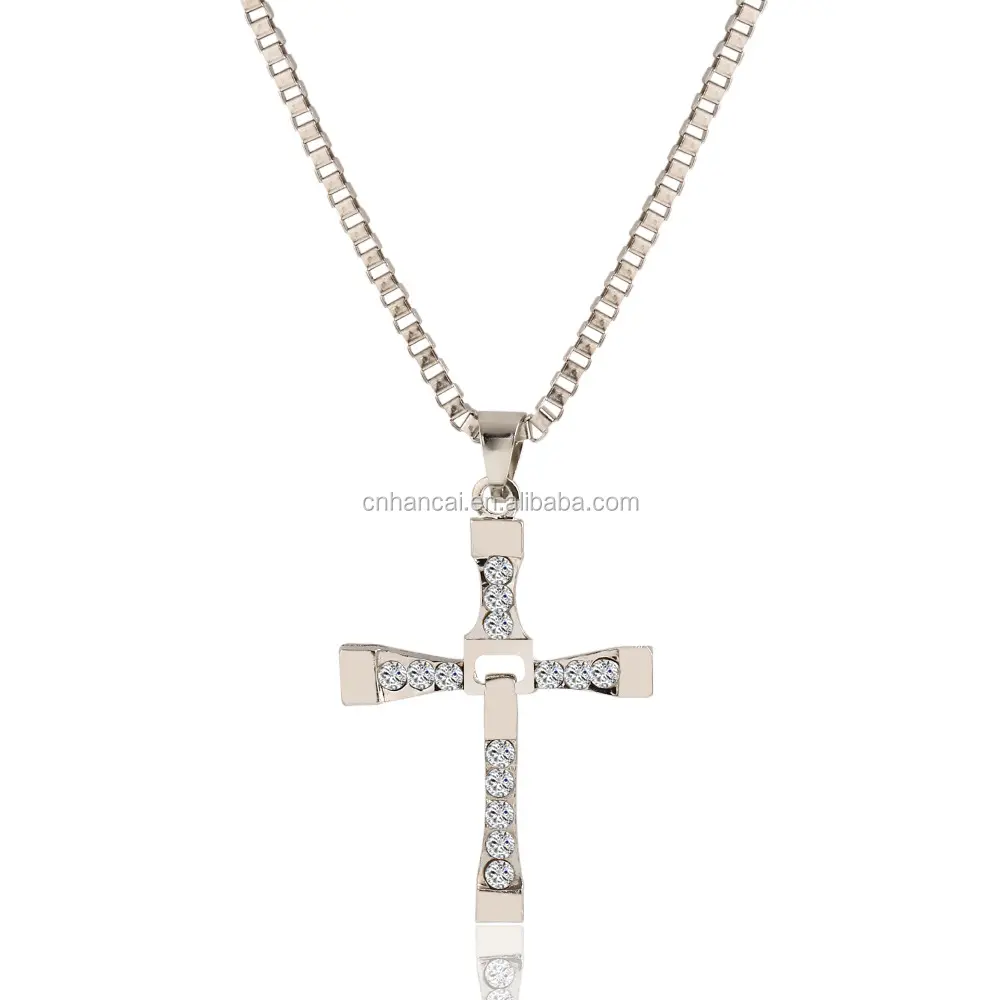 Nieuwe Mannelijke Kettingen Fashion Film Sieraden The Fast And The Furious Toretto Mannen Klassieke Cross Hanger Ketting