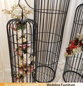 Kuş kafesi büyük vazo demir siyah Centerpiece düğün zemin dekor olaylar sahne süslemeleri için - Product Image 6