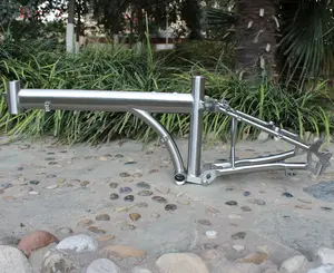 Titanyum katlanır bisiklet iskeleti özelleştirilmiş titanyum bisiklet şasisi  XACD yapımı katlanır bisiklet şasisi 