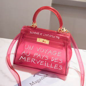 fourre-tout de luxe gelée femme sacs sacs à <span class=keywords><strong>main</strong></span> sac principale femme femmes dames pvc gelée sacs à <span class=keywords><strong>main</strong></span> transparent - Product Image 5