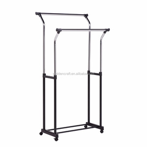 2 Metal Hanger Clothing <strong>Rack</strong> With Two Bars for Garments <strong>Coat</strong> and <strong>Shoes</strong> <strong>Rack</strong> - Product Image 1