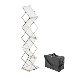 Etkinlik promosyonu için katlanabilir Banner standı ile Modern taşınabilir alüminyum literatür katalog broşür tutucu - Product Image 1