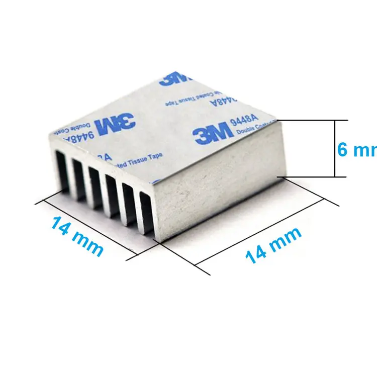 Smart Aluminum Heatsink 14*14*6ミリメートルElectronic Chip Radiator Cooler w/ Thermal Double Sided Adhesive TapeためIC、3D Printer