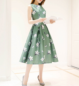 Vestidos de Verano para Mujer, Estilo Casual, <span class=keywords><strong>Elegante</strong></span>, Estampado Floral, Sin Mangas, Venta al Por Mayor de Fábrica - Product Image 1