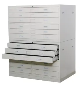 space saving steel drawer map cabinet