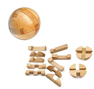 Jouet de puzzle <span class=keywords><strong>en</strong></span> <span class=keywords><strong>bois</strong></span> fait à la main, boule magique, <span class=keywords><strong>casse</strong></span>-tête, jeux d'intelligence, jeux de réflexion, puzzles sphériques 3D - Product Image 2