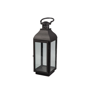 Hot Product Popular Garden Black Candle Holders Galvanized Metal <strong>Lantern</strong> <strong>Set</strong> of 3 - Product Image 5