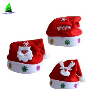 Décoration de Noël Artdragon, Nouvel An, Navidad, chapeaux en feutre lumineux à LED pour enfants, chapeau de Père Noël avec lumière - Product Image 2