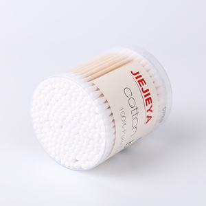 Cotone naturale Orecchio Tampone Bastoni In Plastica Tubo Tondo - Product Image 3