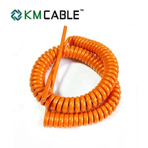 <span class=keywords><strong>Cable</strong></span> Eléctrico en Espiral KMCABLE con Revestimiento de PU, 2, 3, 4 y 5 Núcleos, Retráctil, Color Naranja - Product Image 2