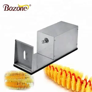 Commerciale Patate Taglierina Frittura Riccia Gru In Acciaio Inox Tornado Torre Fresco Chip Elettrico Taglierina A Spirale Della Patata Macchina