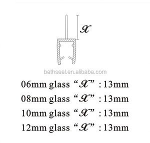 Material de silicona estilo baño, tira de sello de PVC para <span class=keywords><strong>el</strong></span> vidrio inferior - Product Image 3
