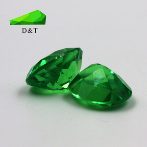 Batu permata longgar <span class=keywords><strong>garnet</strong></span> hijau sintetis potongan Oval besar terjangkau batu mulia tsavorite harga grosir