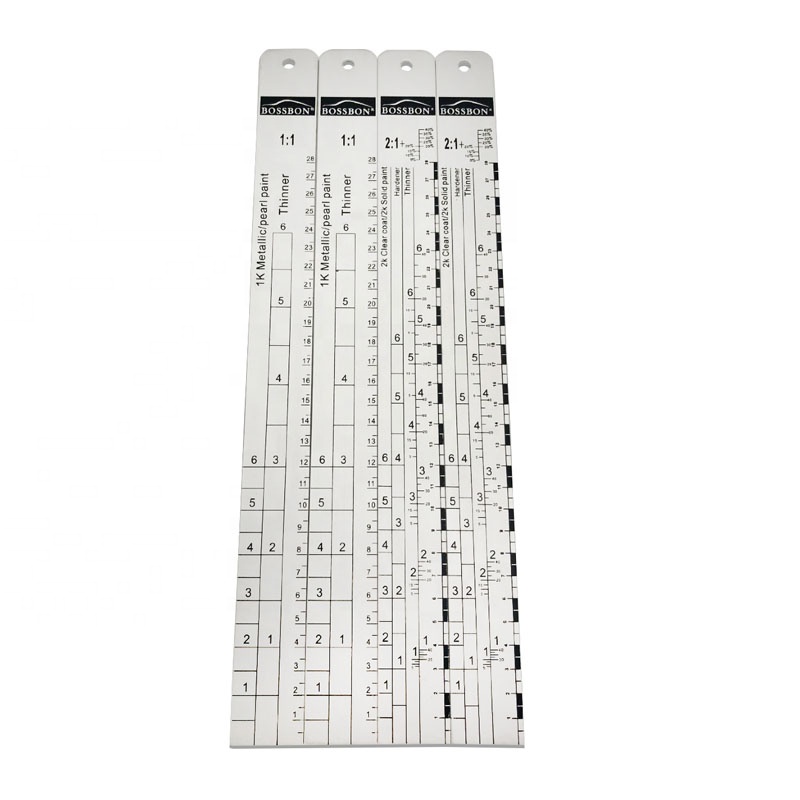 Измерительная линейка для смешивания красок, алюминиевые ручки для краски, линейки