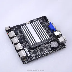 J1900 4 Port Lan Motherboard Industri Empat Gigabit Etherne Papan PC Mini Tanpa Kipas ITX Mainboard