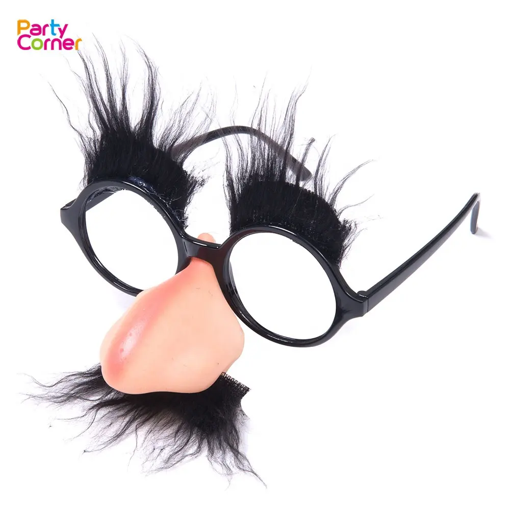 Gag Attire Eyebrows and Mustache Groucho Disguise Glasses Big Nose Novelty Glasses