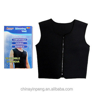 Débardeur amincissant en néoprène pour hommes, <span class=keywords><strong>gilet</strong></span> de soutien pour le dos, avec <span class=keywords><strong>fermeture</strong></span> à glissière, SB099, sans manches - Product Image 2