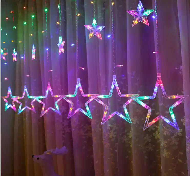 Trang Trí Trong Nhà Ngoài Trời Chống Nước Treo Đèn LED Star Curtain