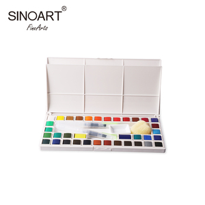 Haute Qualité 12/18/24/30/36/48 Couleurs Solide <span class=keywords><strong>Aquarelle</strong></span> Peintures Demi Godets Pigment ensemble Pour Le Papier De Toile - Product Image 4