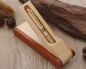JXQ-224 Luxury Eco-friendly Promotional Maple Wooden Ball Pen With Box Business Gift Engraved Logo Wood Ballpoint Pen