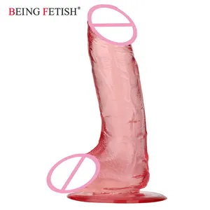 Suction Cup Dildo Rubber Sex Toy Plastic Penis For Women Pussy