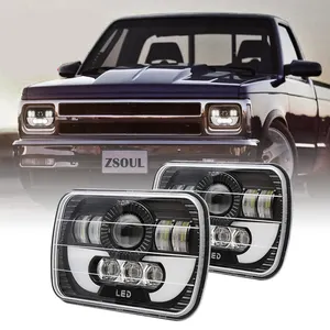 90 W 120 W 7 inch led koplamp 7X6 5X7 Vierkante Off Road Koplampen voor Jeep