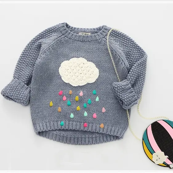 High Quality O Neck Handmade Children Wool Cheap Christmas Sweater For Kids