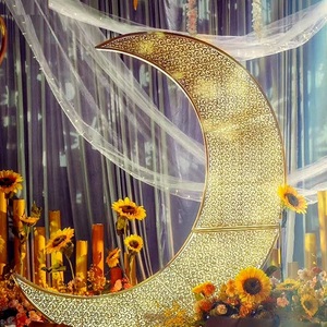 Lo último en decoración de bodas, fondo de escenario con forma de <span class=keywords><strong>Luna</strong></span> y decoraciones de escenario - Product Image 1