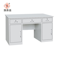 Bureau de travail individuel personnalisé pour ordinateur, table de travail fermée avec 2 tiroirs et 2 portes