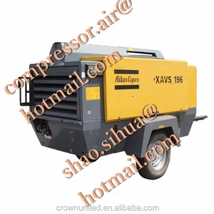 Compressor de ar para parafuso móvel, compressor de ar para parafuso móvel xavs196 xahs186 atlas elecco modelo & nbsp; xavs196 dd