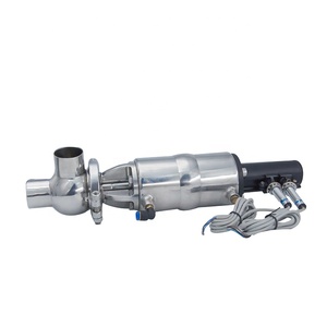 Bonne Qualité 1.5 "Compatible Nouveau Pneumatique Sanitaire En Acier Inoxydable Contrôle <span class=keywords><strong>Automatique</strong></span> Diverse Siège Valve Dévier De Débit Valve - Product Image 3