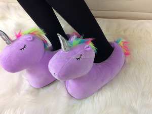 Pantoufles en peluche joker pour femmes, nouveau, design OEM, en coton PP, en forme <span class=keywords><strong>de</strong></span> licorne, chaussures pour la maison, pantoufles d'hôtel, - Product Image 6