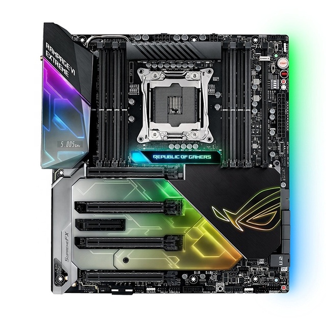 Used ASUS DDR4 128GB Intel X299 EATX Gaming Motherboard LGA 2066 Socket CPUs with PCIe 3.0
