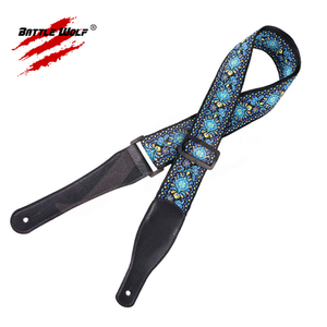 Wholesale Woven Jacquard Weave Different Style Wear Resisting Real <strong>Leather</strong> Ends <strong>Strap</strong> for <strong>Guitar</strong> <strong>Strap</strong> - Product Image 4